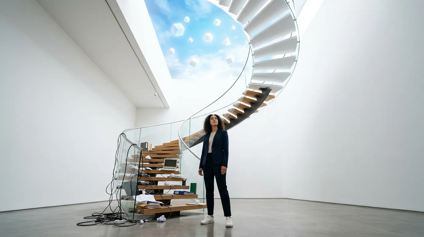 Imagen ilustrativa sobre escalera de abstracción problemas